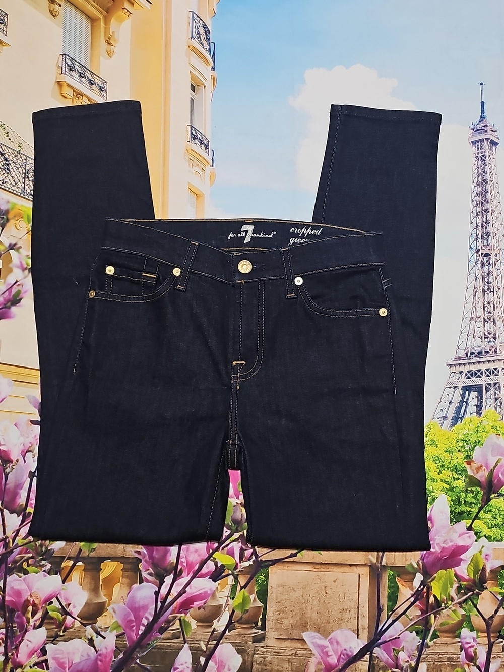 7 For All Mankind Skinny‎ Cropped Gwenevere Size 24